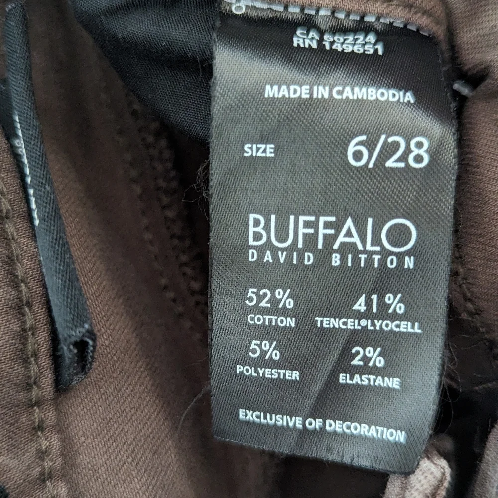 Buffalo David Britton Hanna high rise brown jeans sz 6/28 - Picture 3 of 7